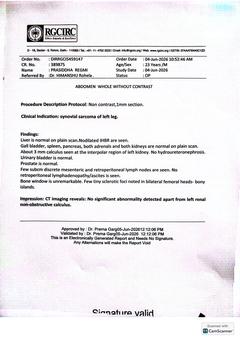 CT abdomen (whole), non-contrast: report