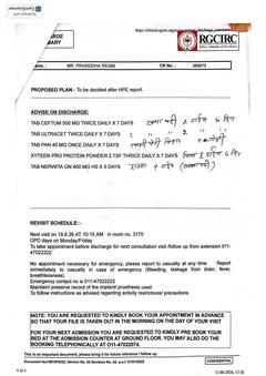 Discharge summary, page 4 of 5 (plan, medication)